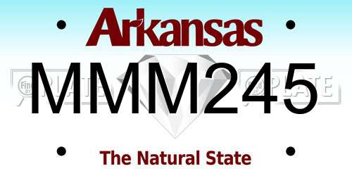 MMM245 Arkansas License Plate