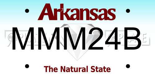 MMM24B Arkansas License Plate