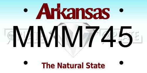 MMM745 Arkansas License Plate