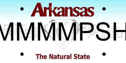 MMMMPSH Arkansas License Plate