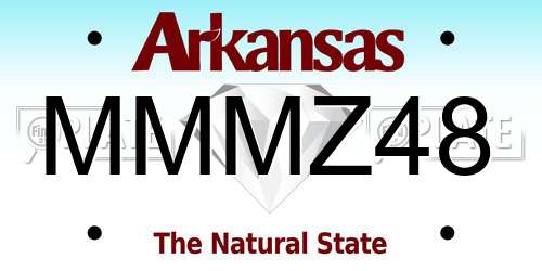 MMMZ48 Arkansas License Plate