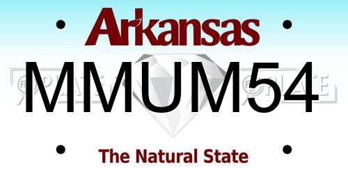 MMUM54 Arkansas License Plate