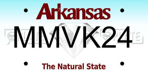MMVK24 Arkansas License Plate
