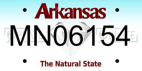 MN06154 Arkansas License Plate