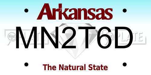 MN2T6D Arkansas License Plate