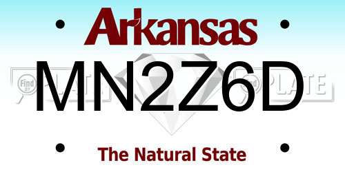 MN2Z6D Arkansas License Plate