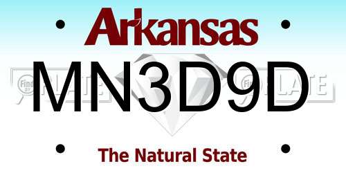 MN3D9D Arkansas License Plate