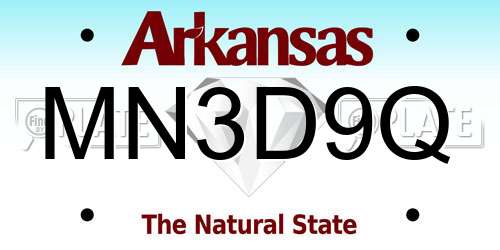 MN3D9Q Arkansas License Plate