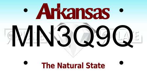 MN3Q9Q Arkansas License Plate