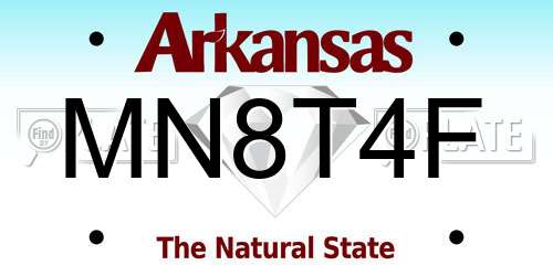 MN8T4F Arkansas License Plate