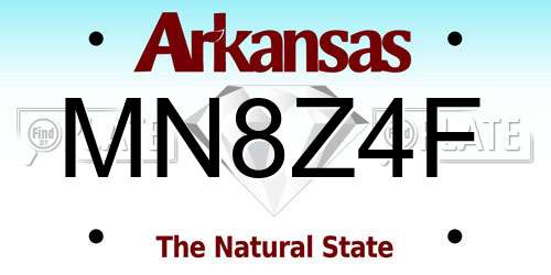 MN8Z4F Arkansas License Plate