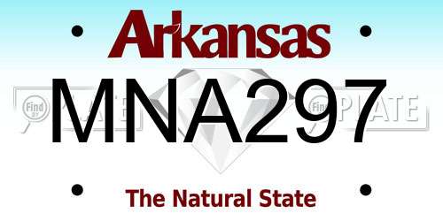 MNA297 Arkansas License Plate