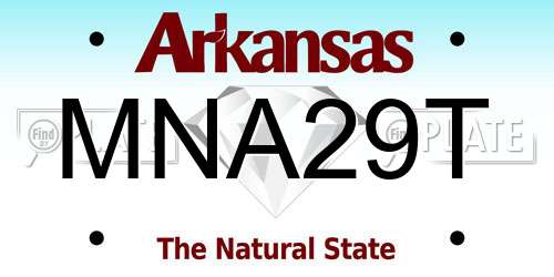 MNA29T Arkansas License Plate