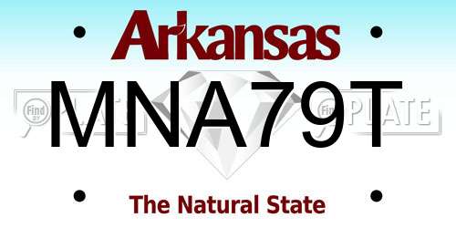 MNA79T Arkansas License Plate