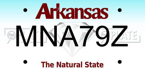MNA79Z Arkansas License Plate