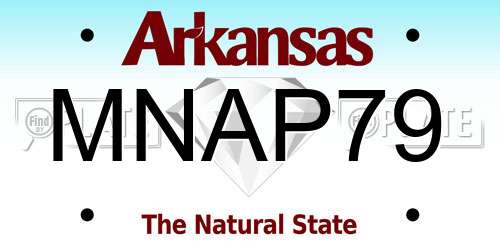 MNAP79 Arkansas License Plate