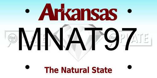 MNAT97 Arkansas License Plate