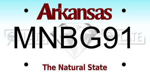 MNBG91 Arkansas License Plate