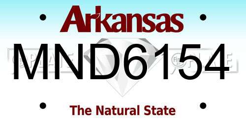 MND6154 Arkansas License Plate