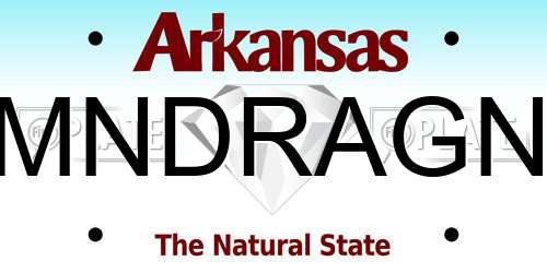 MNDRAGN Arkansas License Plate