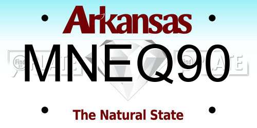 MNEQ90 Arkansas License Plate