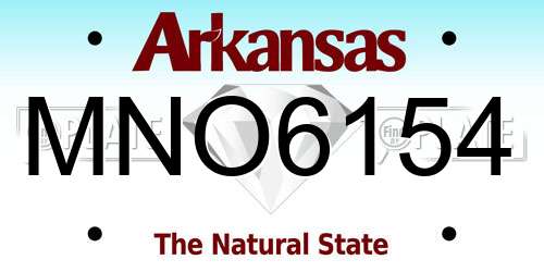 MNO6154 Arkansas License Plate