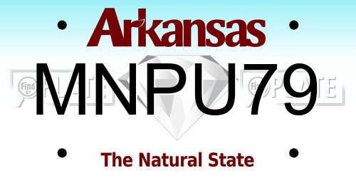 MNPU79 Arkansas License Plate