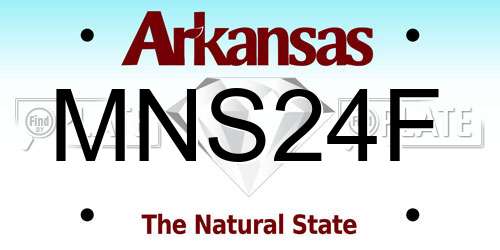 MNS24F Arkansas License Plate