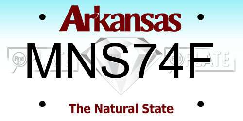 MNS74F Arkansas License Plate