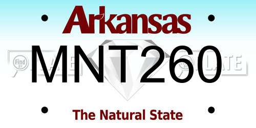 MNT260 Arkansas License Plate