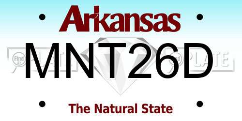 MNT26D Arkansas License Plate