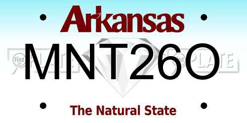 MNT26O Arkansas License Plate