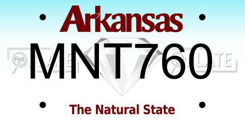 MNT760 Arkansas License Plate
