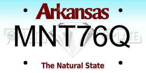 MNT76Q Arkansas License Plate