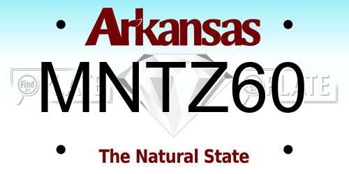 MNTZ60 Arkansas License Plate