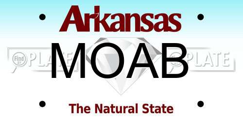 MOAB Arkansas License Plate