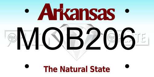 MOB206 Arkansas License Plate