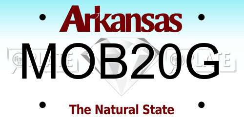 MOB20G Arkansas License Plate