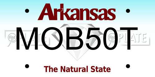 MOB50T Arkansas License Plate