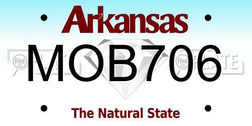 MOB706 Arkansas License Plate