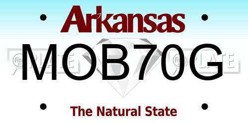 MOB70G Arkansas License Plate
