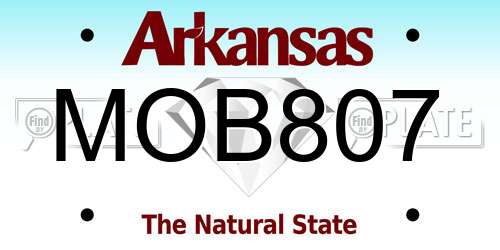 MOB807 Arkansas License Plate