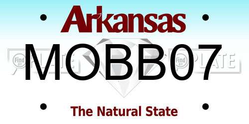 MOBB07 Arkansas License Plate