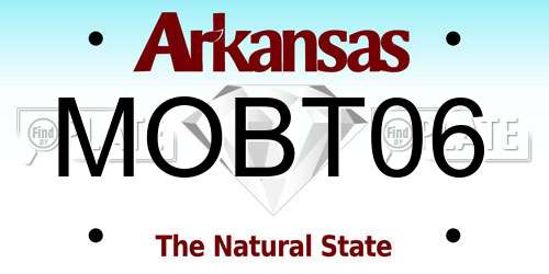 MOBT06 Arkansas License Plate