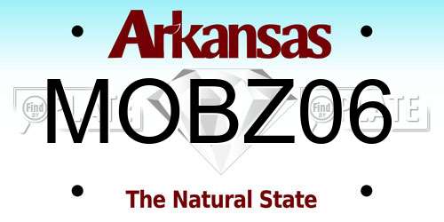 MOBZ06 Arkansas License Plate