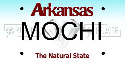 MOCHI Arkansas License Plate