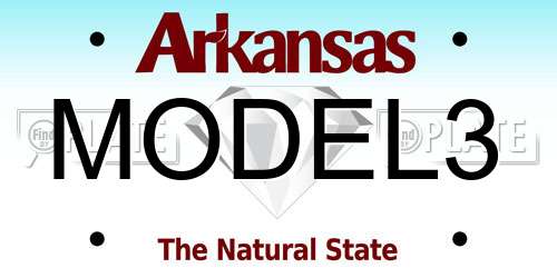 MODEL3 Arkansas License Plate