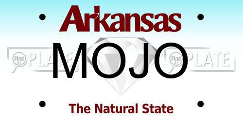 MOJO Arkansas License Plate
