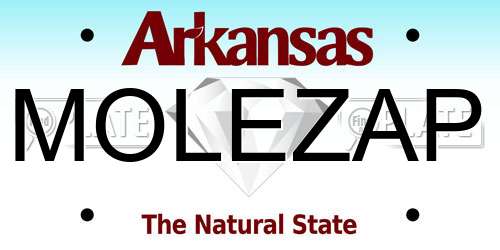 MOLEZAP Arkansas License Plate