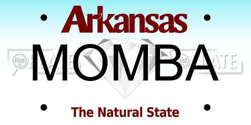 MOMBA Arkansas License Plate